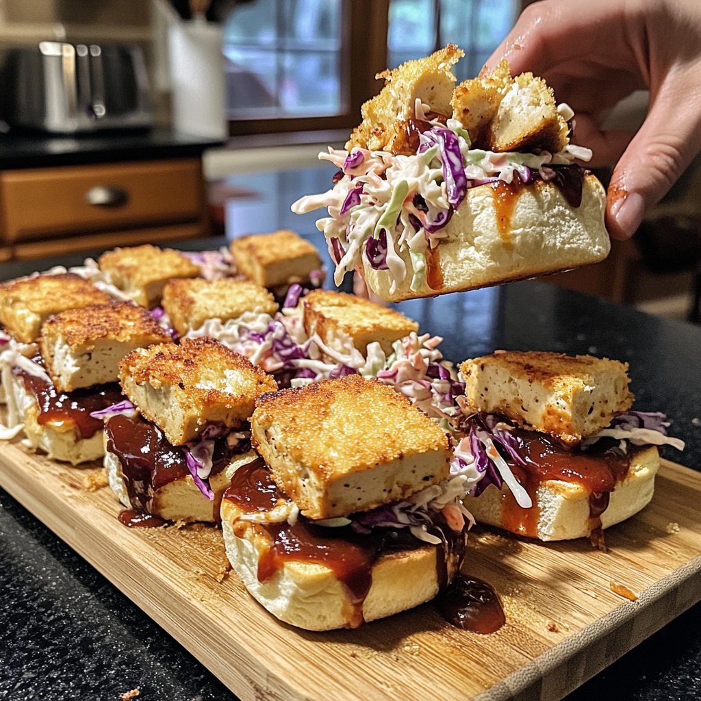 Sliders with BBQ Tofu