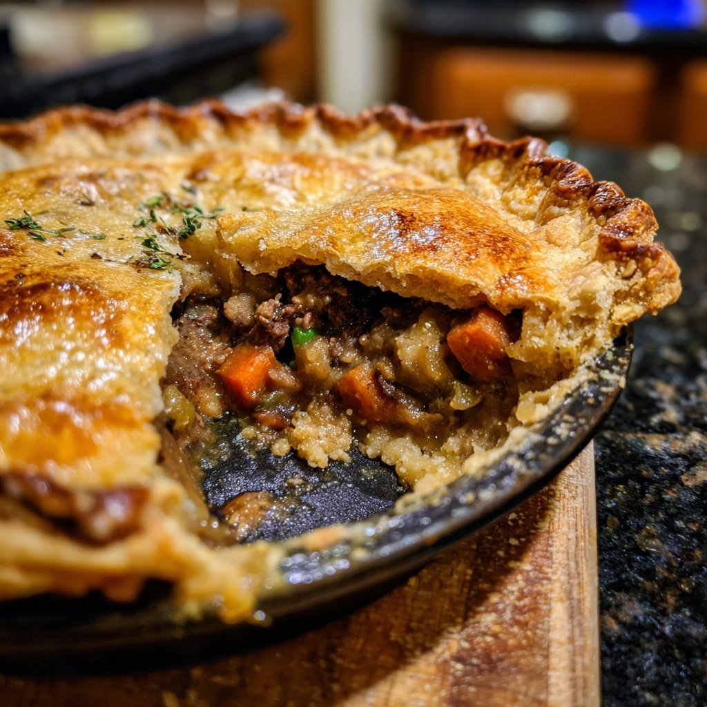 Comfort Food Beef and Mushroom Pot Pie