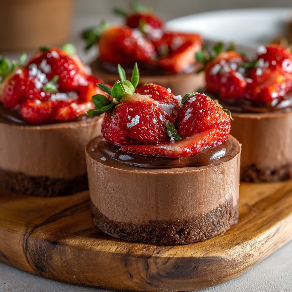 Chocolate Strawberry Mousse Cups