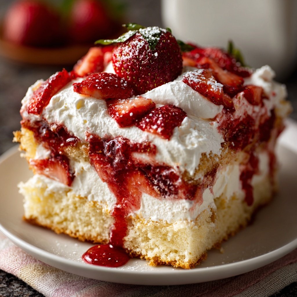 Strawberry Shortcake Sheet Cake