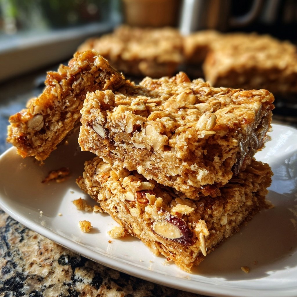 Vanilla Almond Oat Breakfast Squares