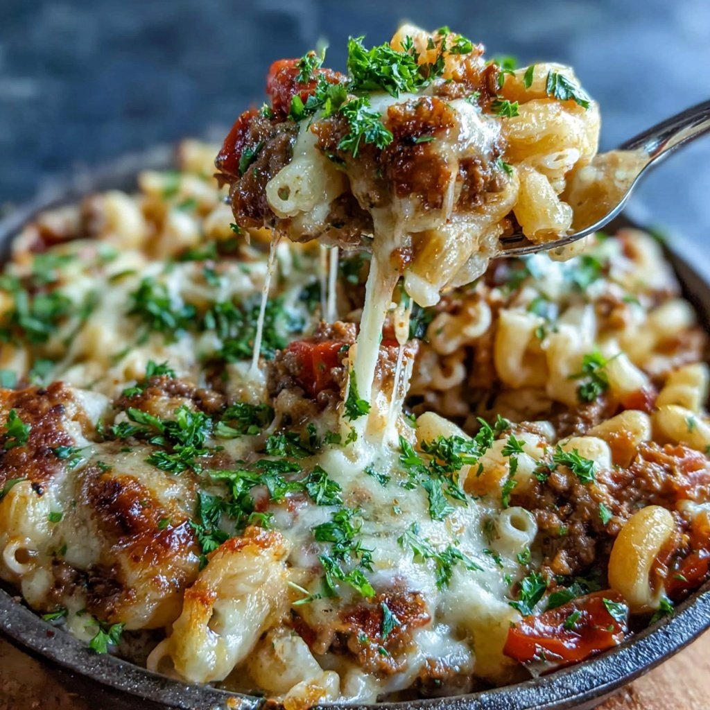 Ground Beef Taco Pasta Skillet