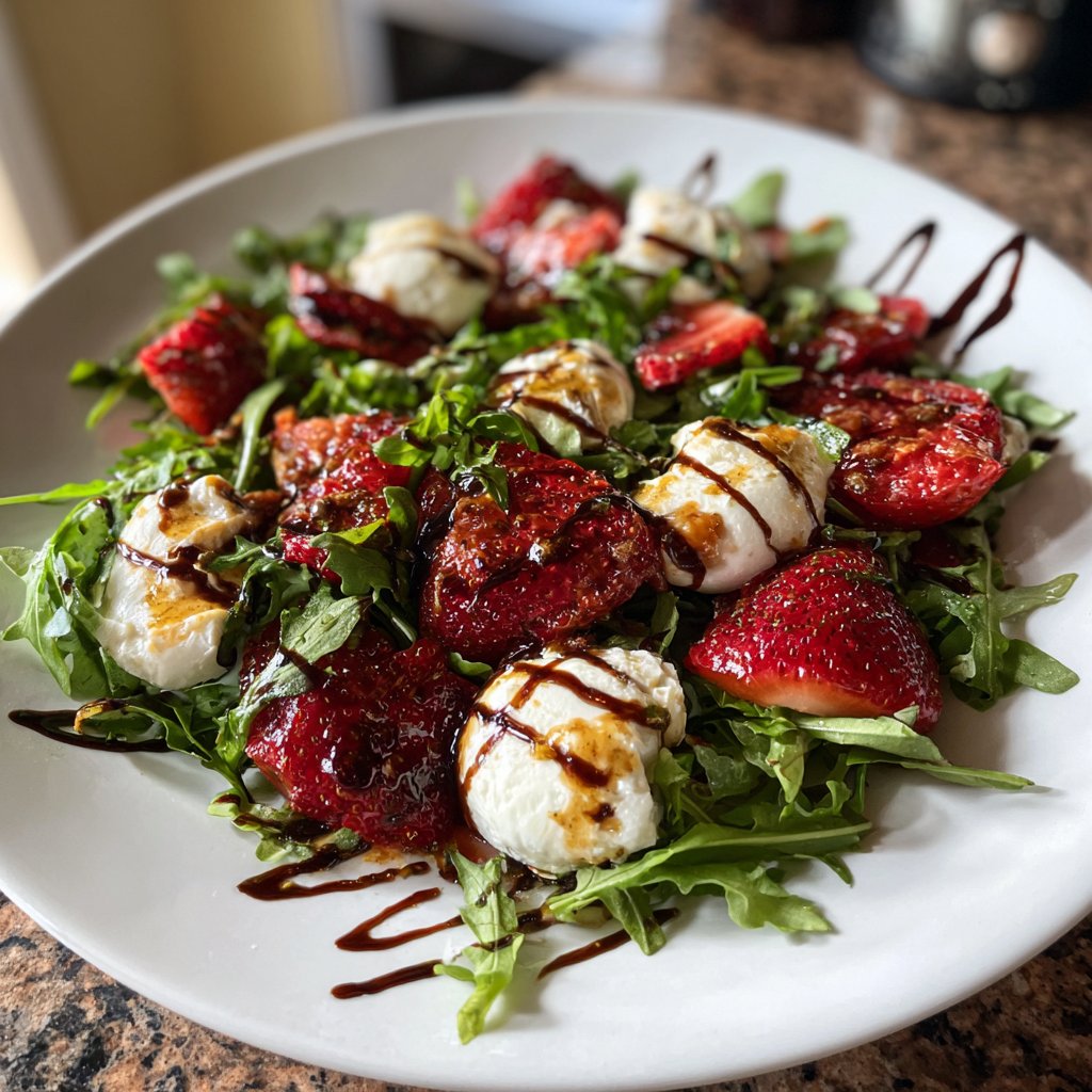 Roasted Strawberry Burrata Salad
