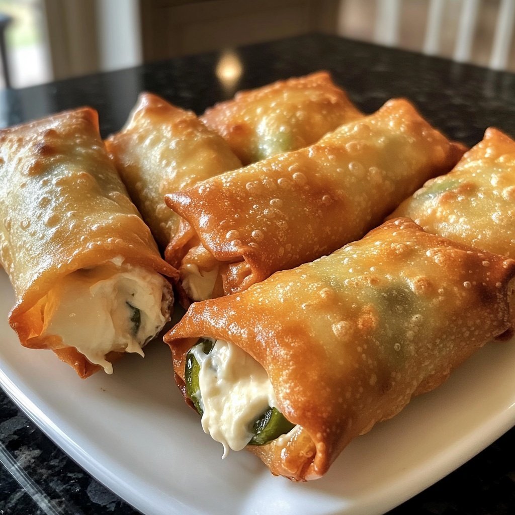 Tasty Finger Food Mini Jalapeno Popper Egg Rolls