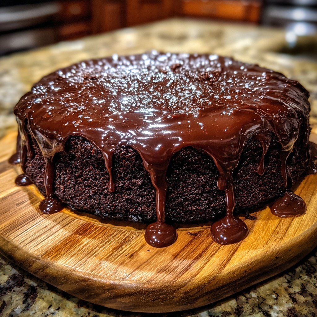 Dark Chocolate Fudge Cake